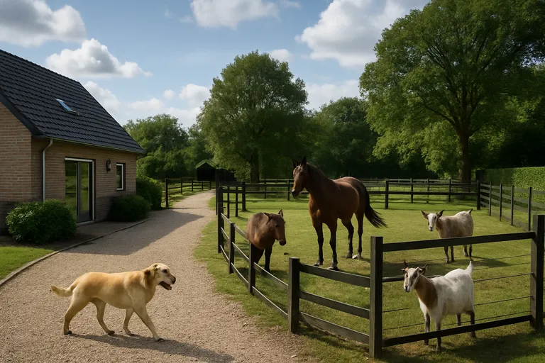 Buiten wonen met dieren: veiligheid en indeling rondom erf en tuin